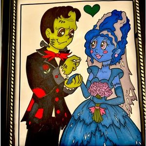 Halloween 🎃 pictures for sale both hand colored with alcohol markers